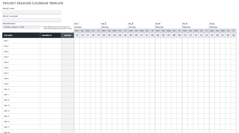 calendrier avec date limite sur une page