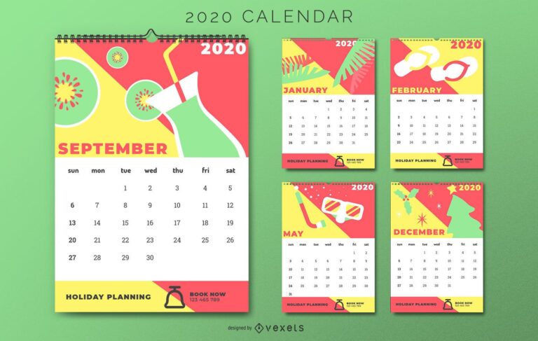 calendrier avec jours de conges colores