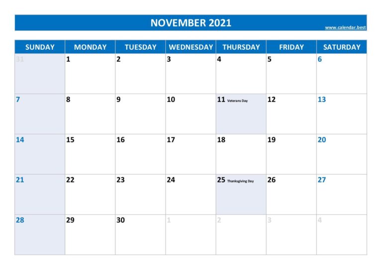 Quels sont les jours fériés à connaître pour le mois de novembre