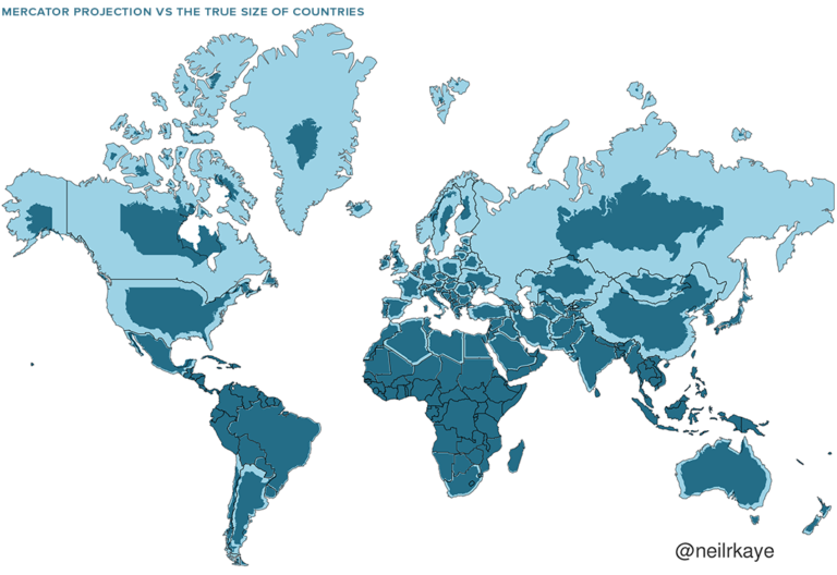 Comment trouver un site pour visualiser la vraie taille des pays