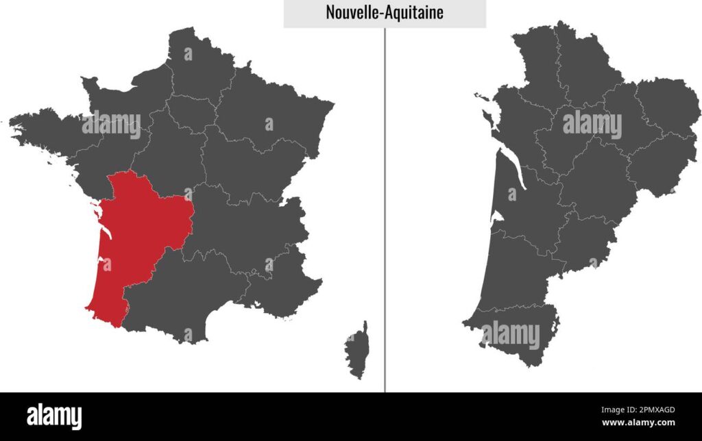 cartes des territoires de nouvelle aquitaine