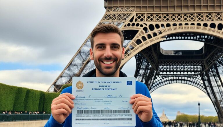 etranger avec titre de sejour souriant