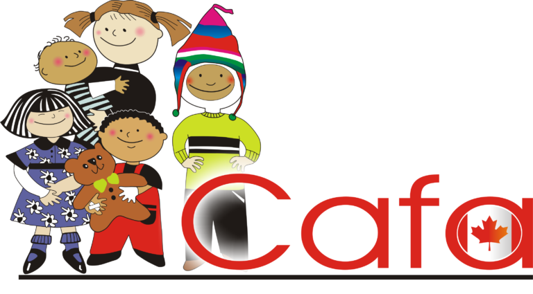 logo de la caf avec des enfants heureux