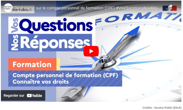 logo du cpf avec des formations variees