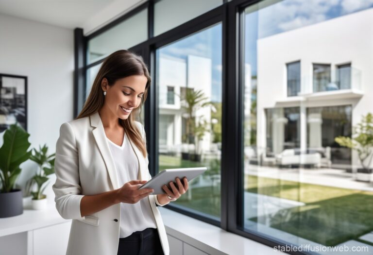 un agent immobilier dans un bureau moderne