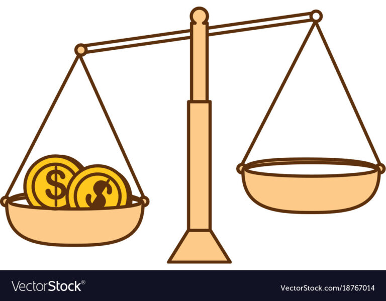 une balance avec des pieces de monnaie 3