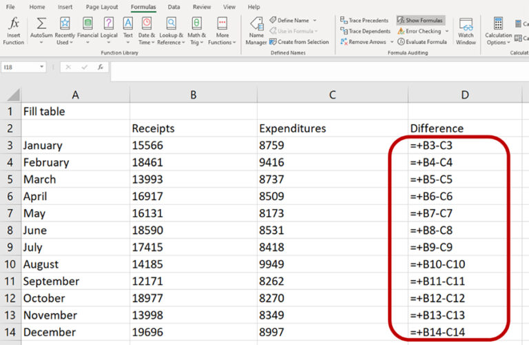 visuel dun ecran excel avec formules